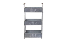 Load image into Gallery viewer, Rae Dunn 3 Tiers Galvanized Metal Storage Caddy (local pickup only)