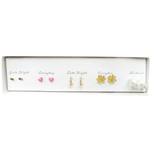 Load image into Gallery viewer, Whimsy 5 Pairs Multipack Stud Earrings Set with Gift Box
