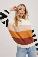 Load image into Gallery viewer, Striped Down Sweater
