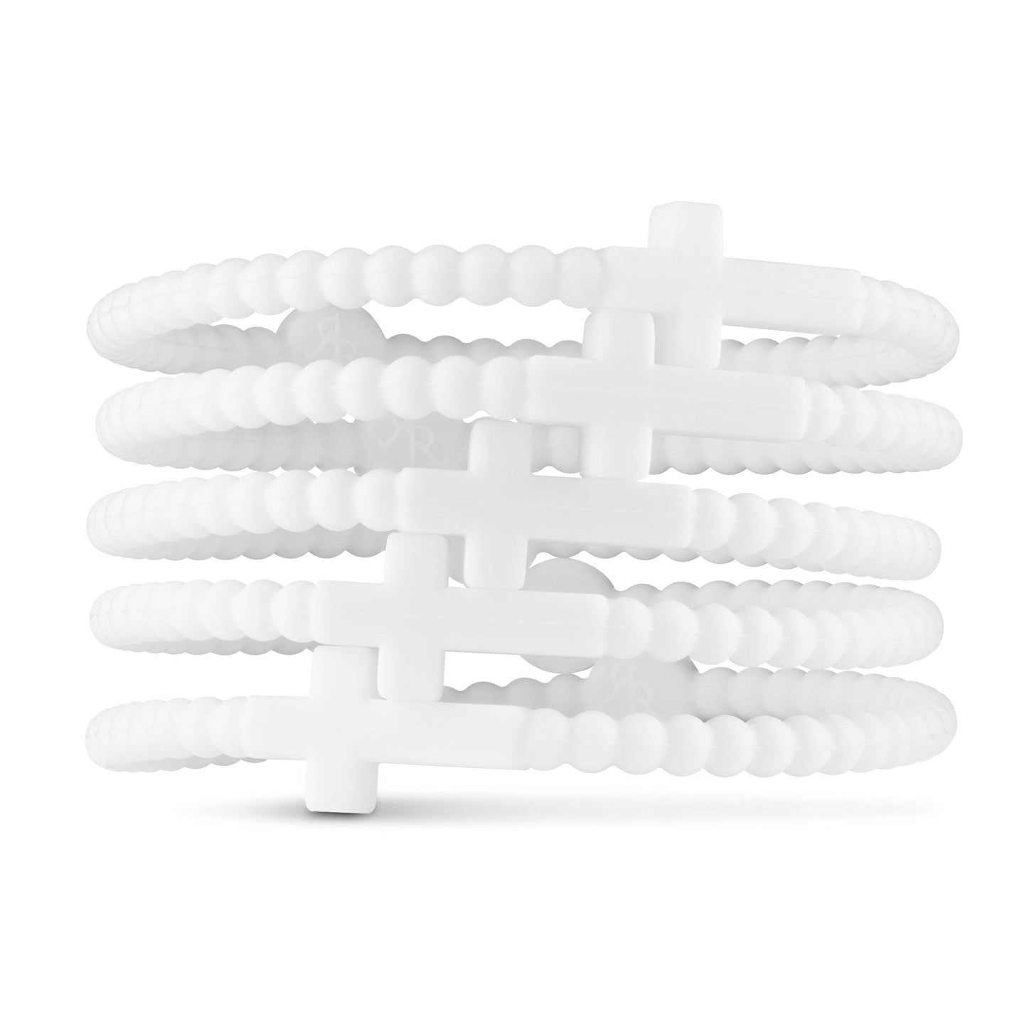 Jesus Bracelets: White (5 pack) / Large