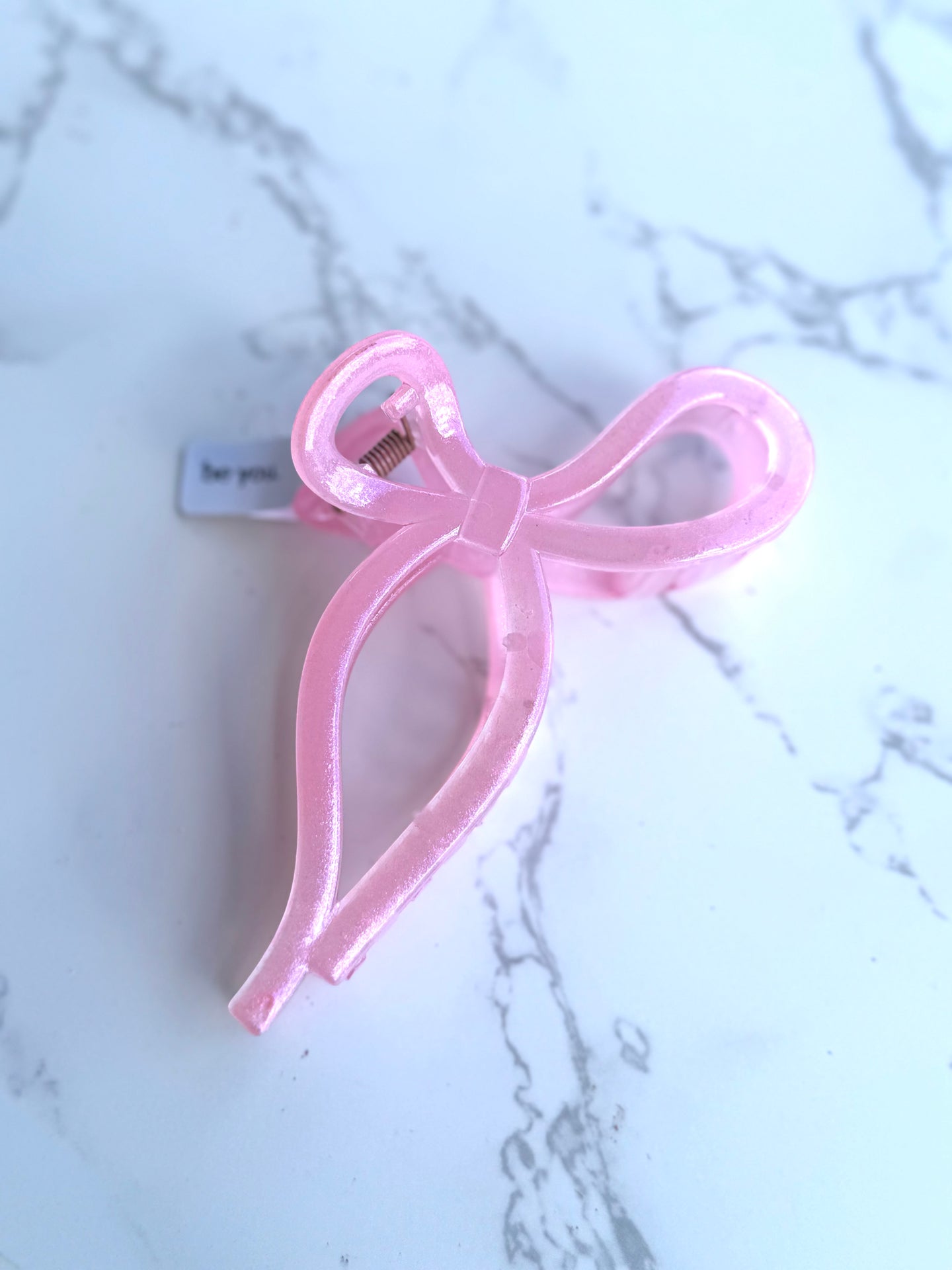 Coquette Pink Bow Clip