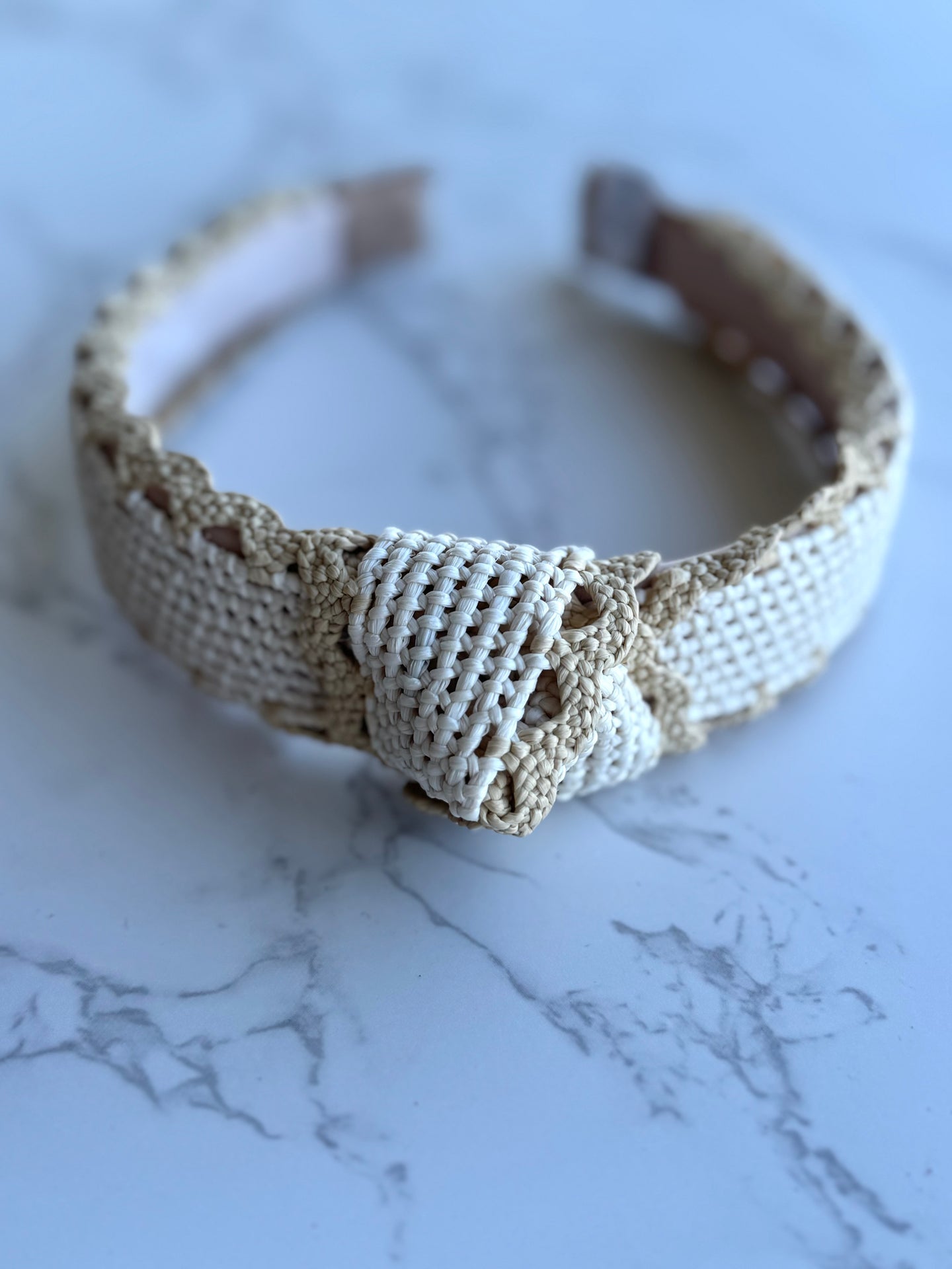 Classic Knot Headband-Tan and Cream