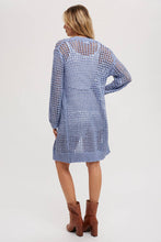 Load image into Gallery viewer, Chambray Open Knit Longline Cardi
