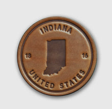 Load image into Gallery viewer, Leather Coaster Indiana
