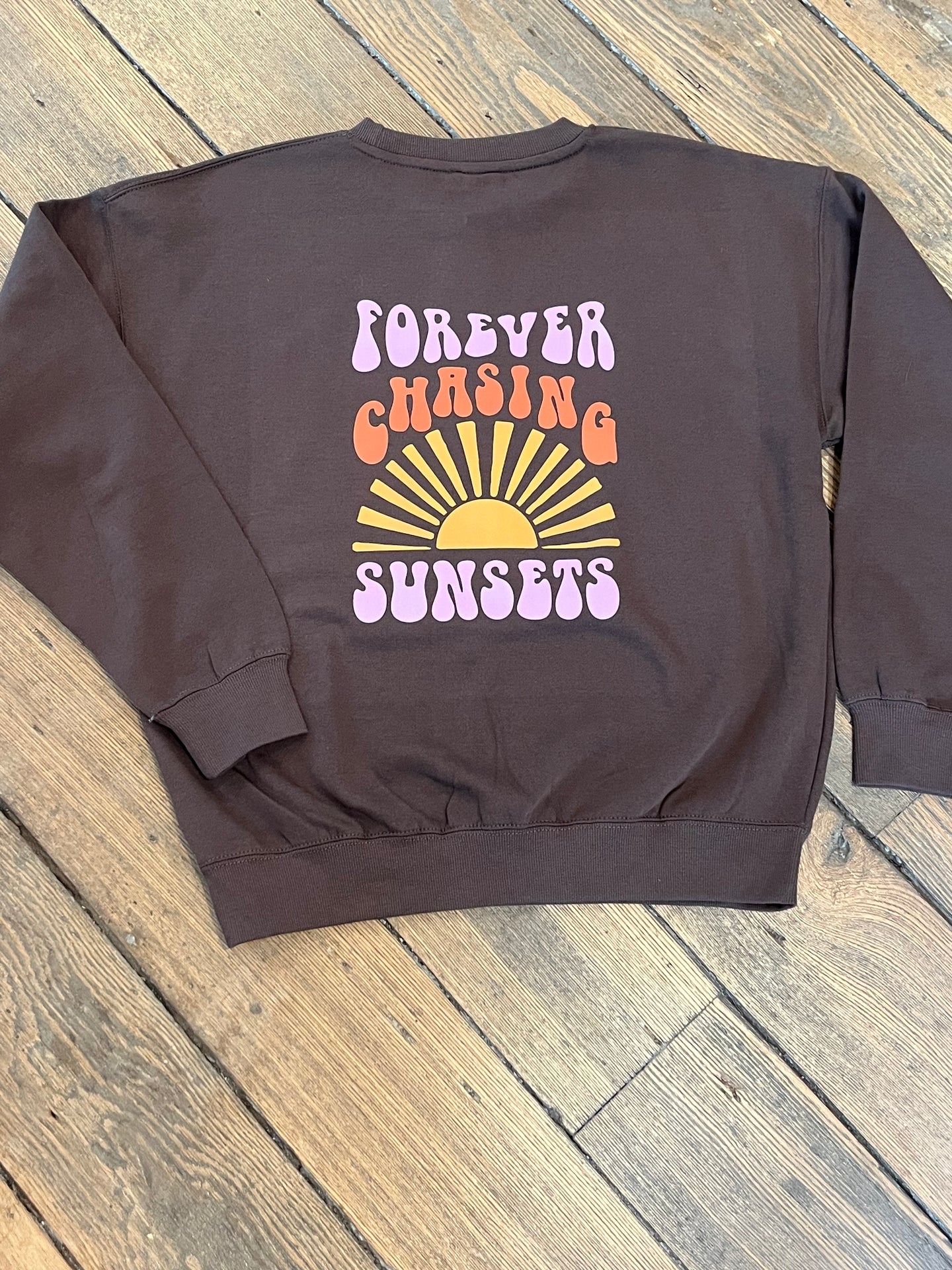 Chasing Sunsets Vintage Graphic Crew