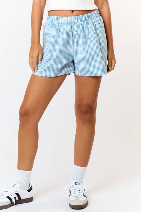 Blue gingham Gingham print, blue boxers