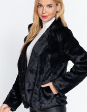 Load image into Gallery viewer, Black Cadillac Faux Fur Jacket
