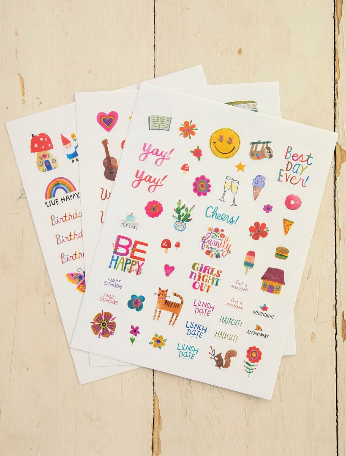 Natural Life Shaped Sticker set Multi