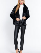 Load image into Gallery viewer, Black Cadillac Faux Fur Jacket
