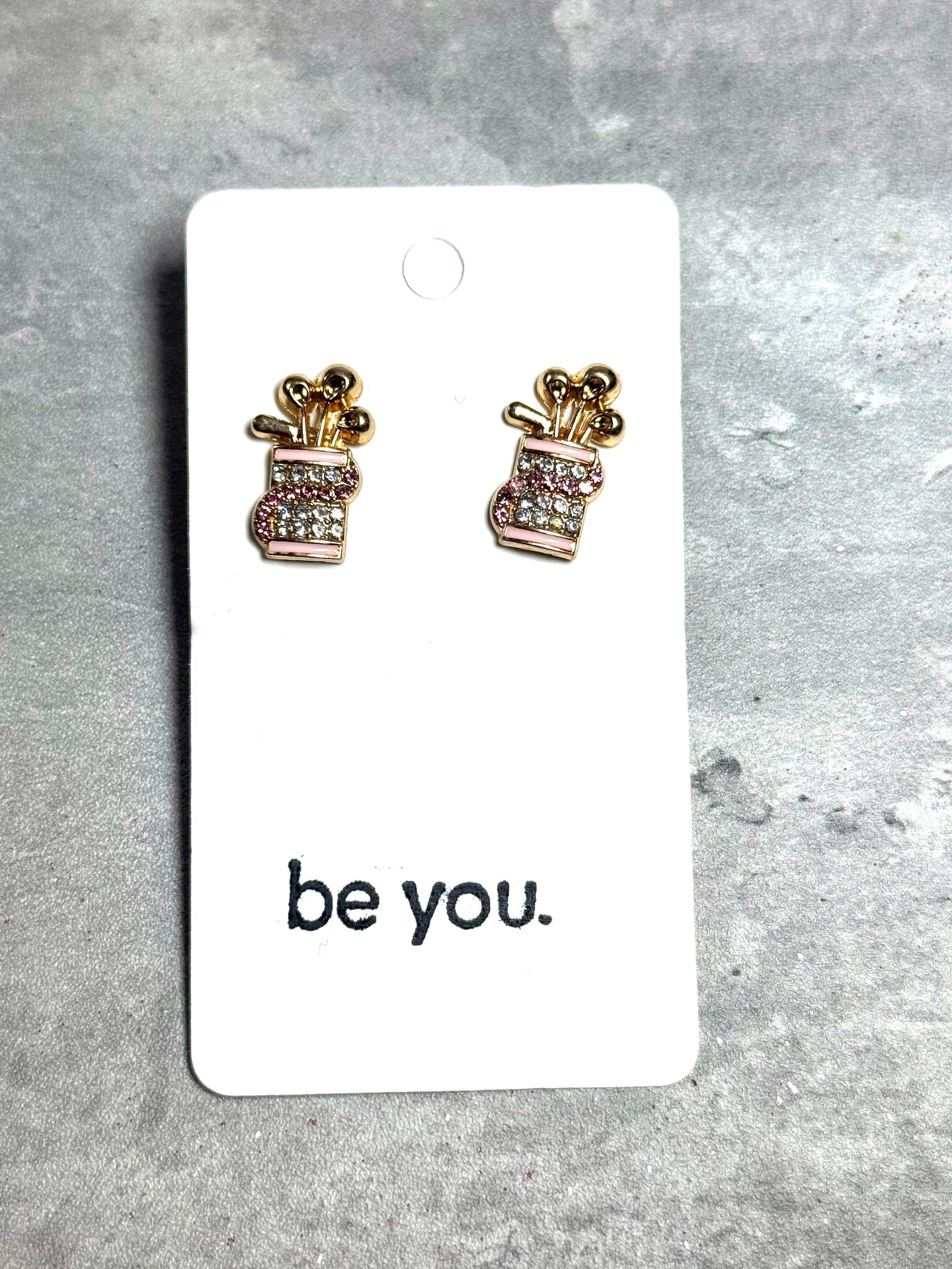 Golf Bag Stud Earrings
