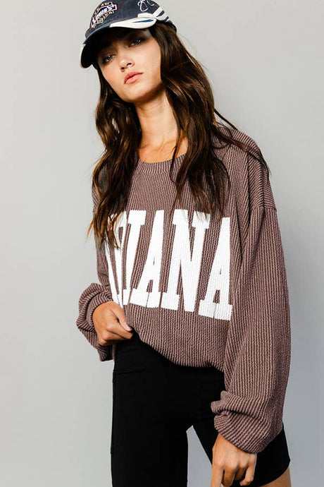 Brown sweatshirt, Indiana sweatshirt, Indiana clothing