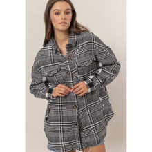 Load image into Gallery viewer, Button up shacket, Plaid shacket
