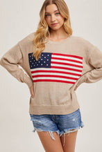 Load image into Gallery viewer, American flag pullover, lightweight sweatshirt
