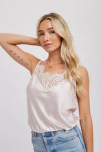 Load image into Gallery viewer, Pearl Lace Adorned Camisole
