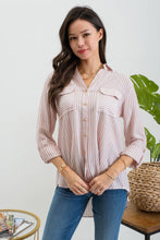 Load image into Gallery viewer, Peach Bellini Striped Top
