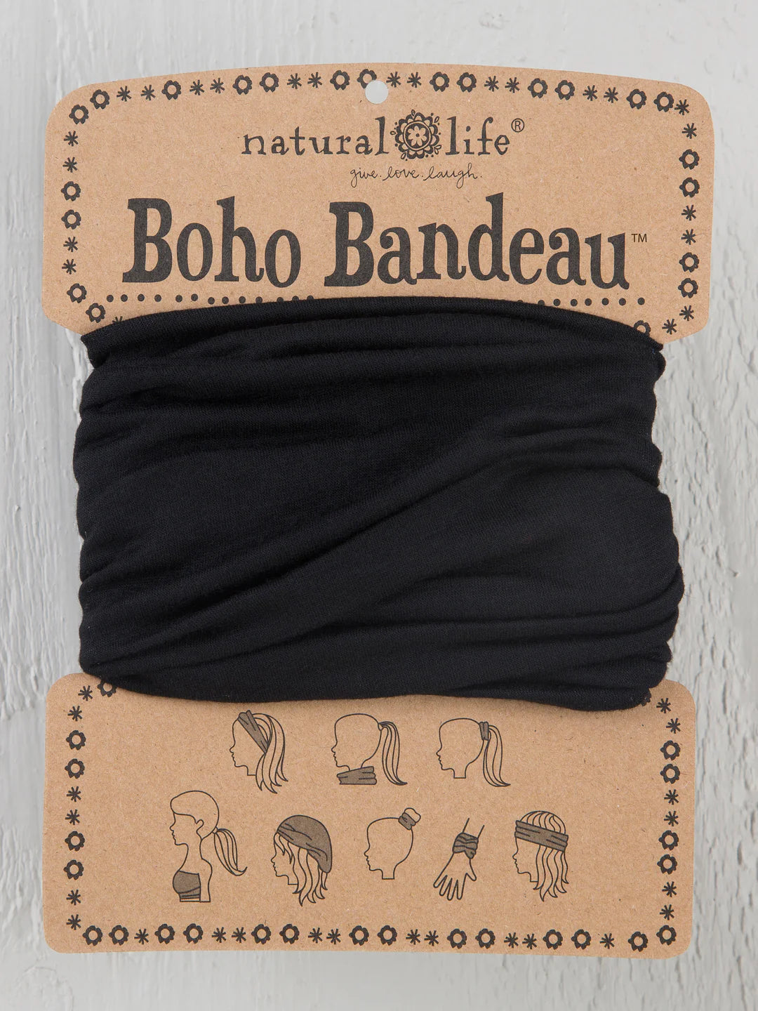 Natural Life Half Bandeau Solid Black