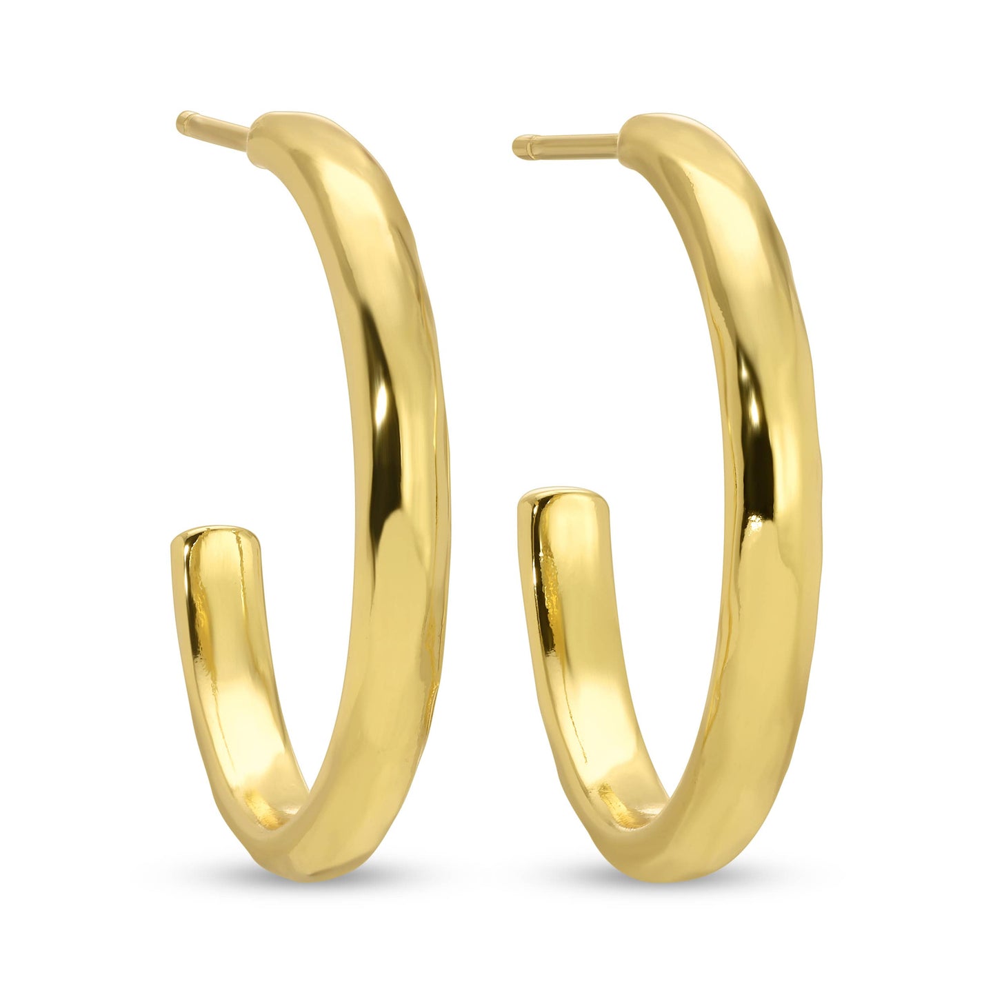 Graduating Textured Hoops: 2 pairs