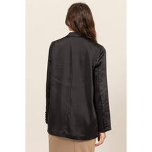 Load image into Gallery viewer, Midnight Luxe Satin Blazer
