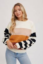 Load image into Gallery viewer, Striped Down Sweater
