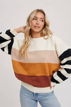 Load image into Gallery viewer, Striped Down Sweater
