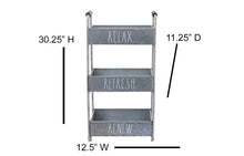 Load image into Gallery viewer, Rae Dunn 3 Tiers Galvanized Metal Storage Caddy

