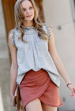 Load image into Gallery viewer, So Soft Chambray Top Vintage Gray
