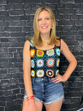 Load image into Gallery viewer, Patchwork Party Crochet Tank
