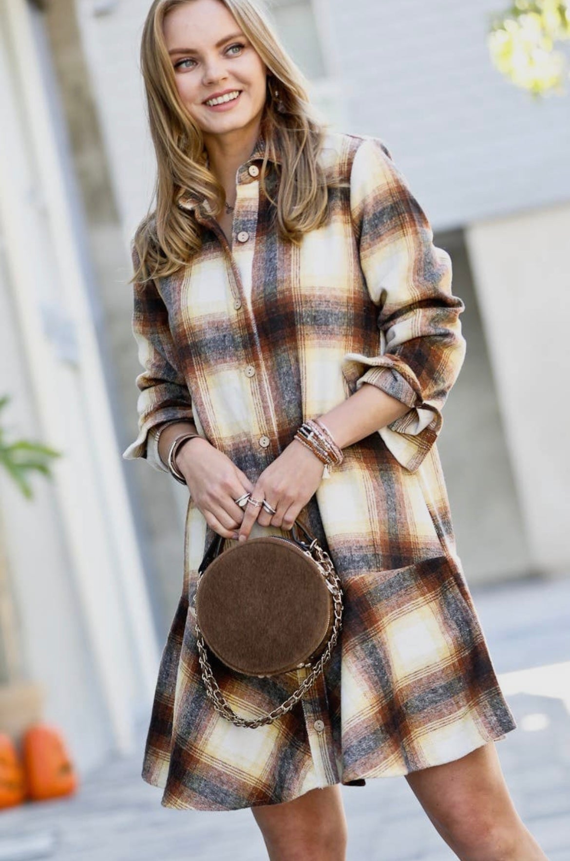 Cozy Up Flannel Dress