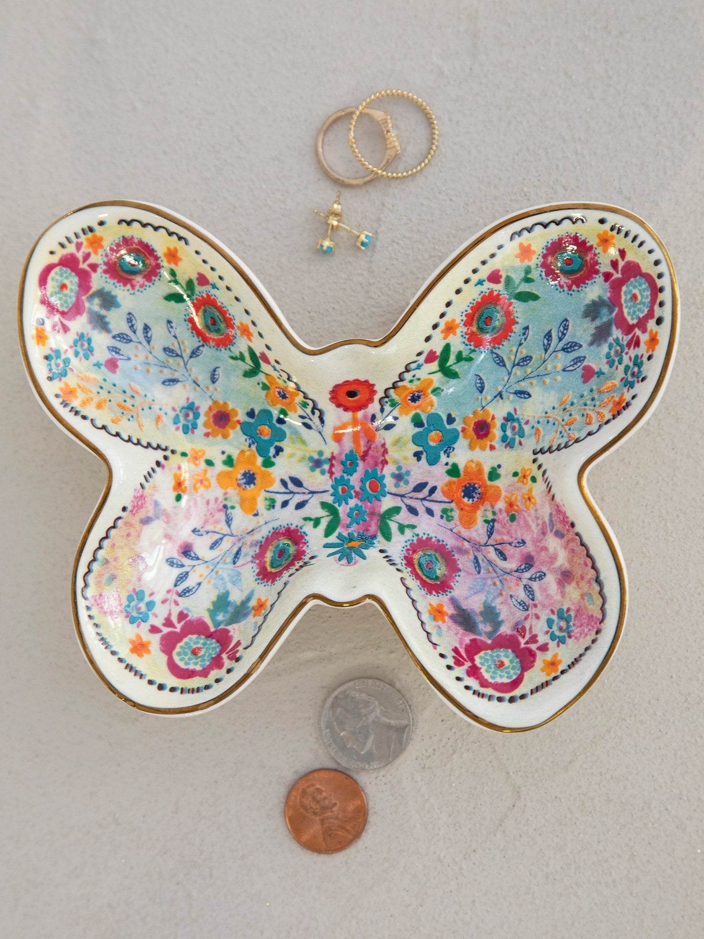 Natural Life Butterfly Trinket Tray