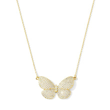 Load image into Gallery viewer, Large Flutter Butterfly Pendant Necklace

