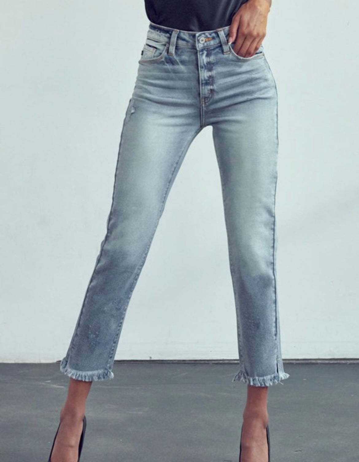 Real Deal High Rise Straight Fit Jeans
