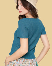 Load image into Gallery viewer, Touch of Teal Top
