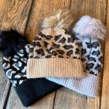 Load image into Gallery viewer, Leopard Pom Beanie
