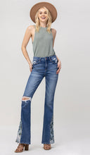Load image into Gallery viewer, Floral Fun Flare Jeans
