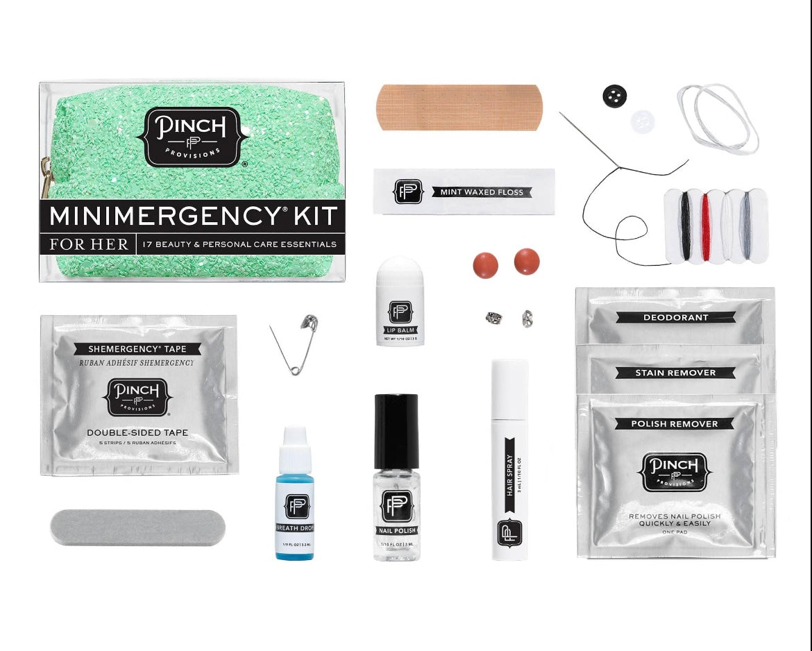 Mint Glitter Minimergency Kit